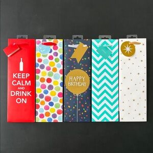 Assorted Wine Gift Bags - Red, Multicolor, Blue, White
